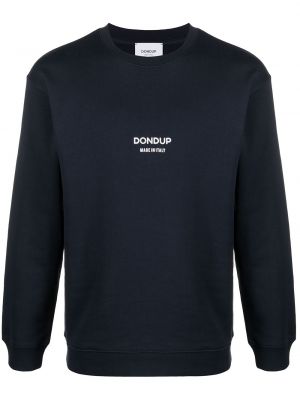 Trykt bomull sweatshirt Dondup blå