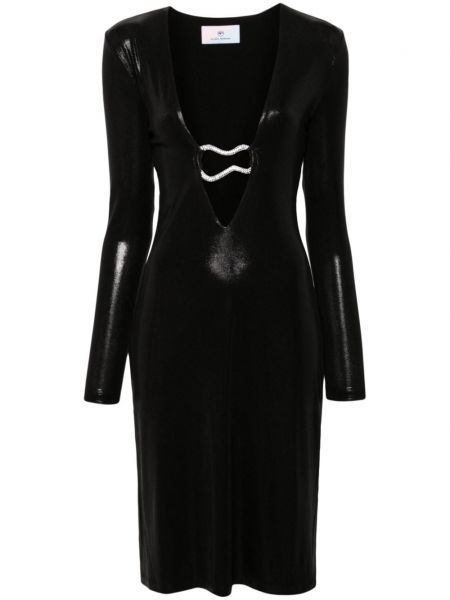 Rovné šaty Chiara Ferragni čierna