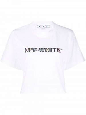 Trykt t-skjorte Off-white hvit