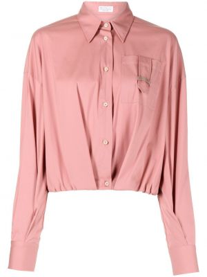 Chemise avec manches longues Brunello Cucinelli rose
