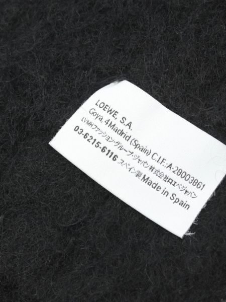 Echarpe à franges avec applique Loewe Pre-owned noir