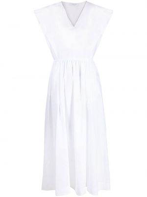 Μini φόρεμα με λαιμόκοψη v Fabiana Filippi λευκό