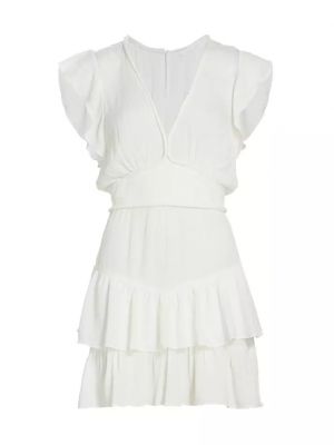 Приталенное платье мини Poupette St Barth белое