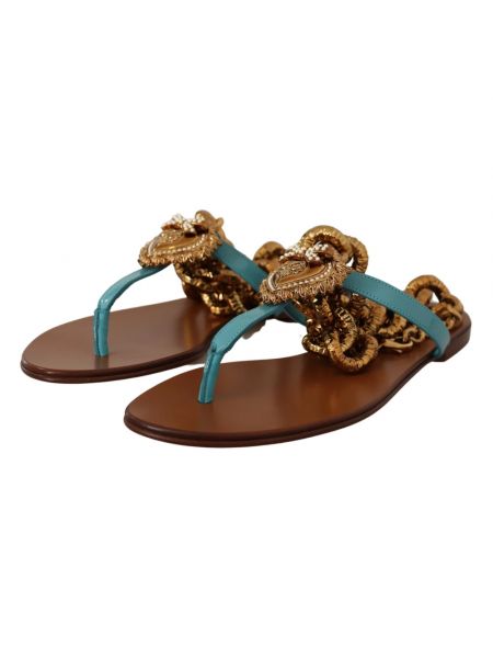 Sandalias sin tacón Dolce & Gabbana dorado