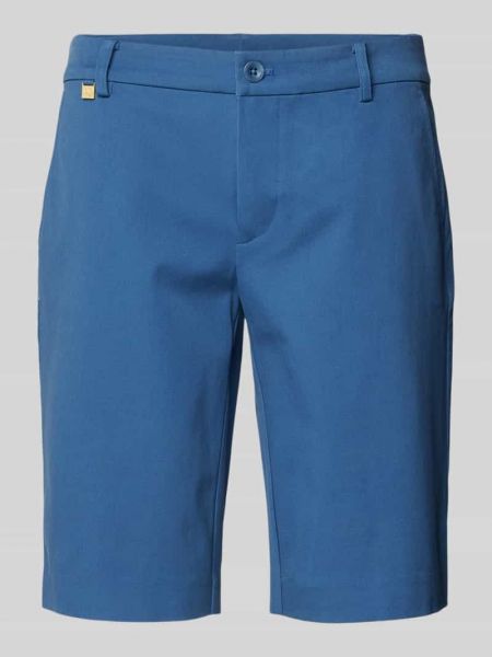 Szorty slim fit w jednolitym kolorze Lauren Ralph Lauren niebieskie