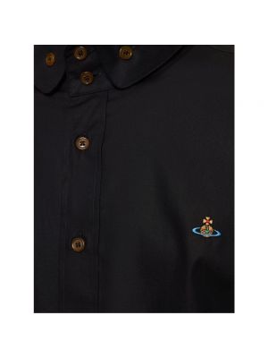 Camisa con bordado de algodón Vivienne Westwood negro