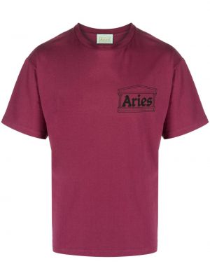 T-shirt en coton à imprimé Aries