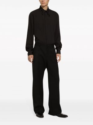 Kokvilnas krekls Dolce & Gabbana melns
