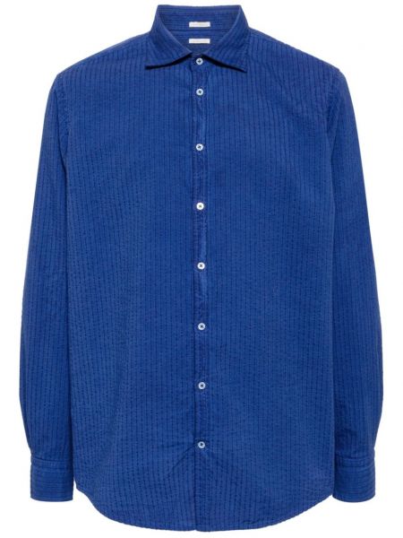 Chemise en coton à rayures Massimo Alba bleu