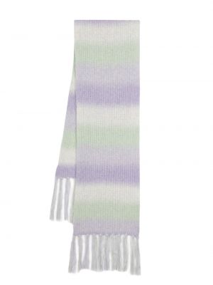 Echarpe à rayures en tricot Msgm violet