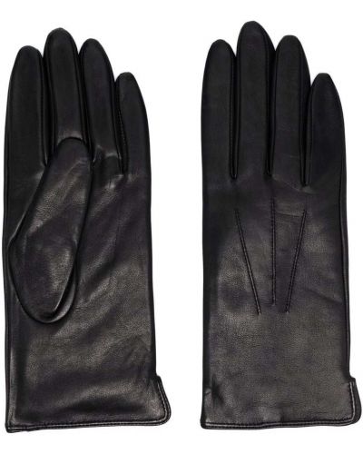 Pelle guanti in pelle Aspinal Of London, il nero