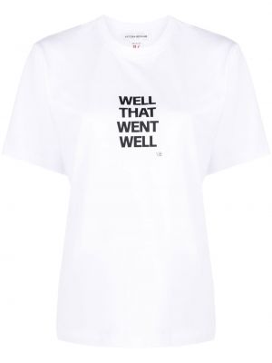T-shirt mit print Victoria Beckham weiß