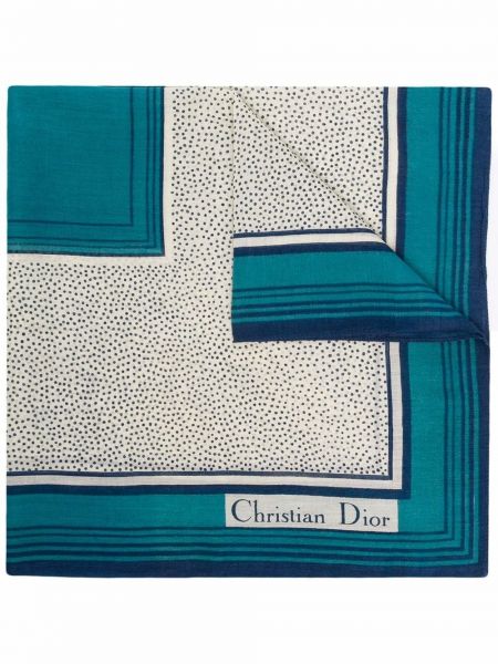 Bufanda con lunares con estampado Christian Dior azul