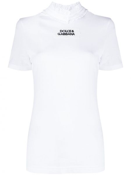 Camiseta con volantes Dolce & Gabbana blanco
