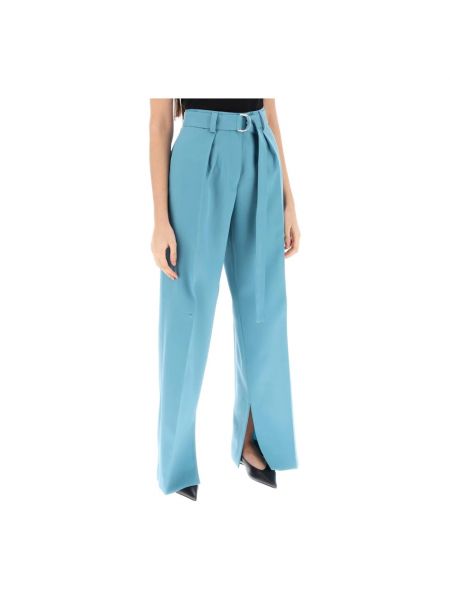 Pantalones de lana Jil Sander azul
