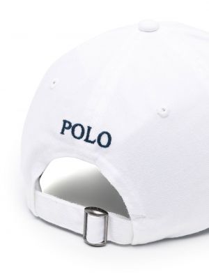 Pūkinė siuvinėtas kepurė su snapeliu su sagomis Polo Ralph Lauren