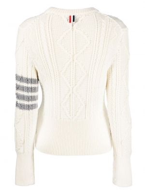 Pruhovaný pulovr Thom Browne bílý