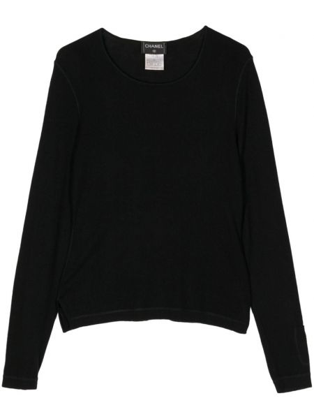 Pull en cachemire col rond Chanel Pre-owned noir