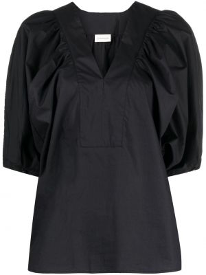 Блуза с v-образно деколте By Malene Birger черно