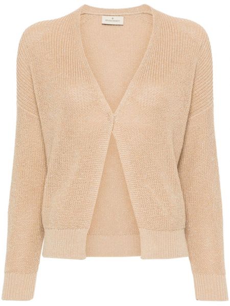 Lange strickjacke Bruno Manetti beige