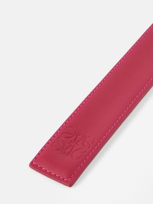 Leder armband Loewe pink