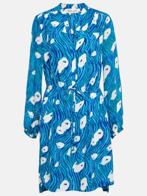 Obleka s potiskom Diane Von Furstenberg modra