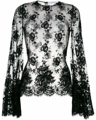 Bluzka koronkowa Givenchy, сzarny