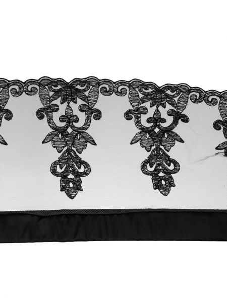 Krajková bandeau podprsenka s výšivkou Fleur Of England černá