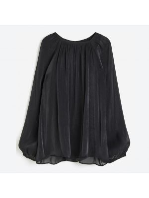 Прозрачная блузка оверсайз H&m черная