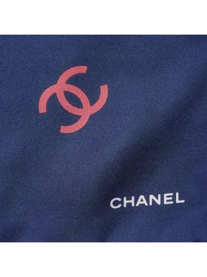 Bufanda de seda Chanel Vintage azul