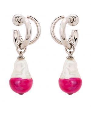 Boucles d'oreilles avec perles à boucle Panconesi rose
