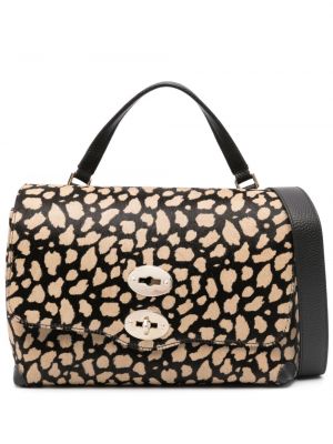 Leopardí shopper kabelka s potiskem Zanellato