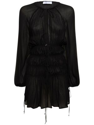 Mini vestido de viscosa de tela jersey Blumarine negro