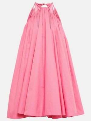 Bavlnené šaty Oscar De La Renta ružová