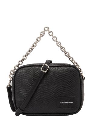 Чанта със змийски принт Calvin Klein Jeans черно
