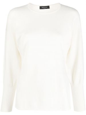 Πλεκτός πουλόβερ με στενή εφαρμογή Fabiana Filippi λευκό