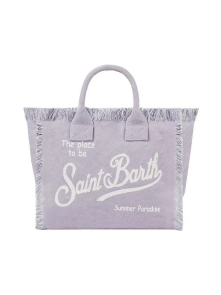 Strandtasche mit fransen Mc2 Saint Barth lila