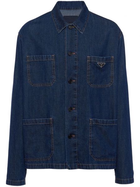 Niebieska kurtka jeansowa Prada