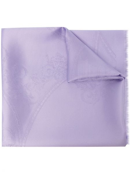 Шелковый шарф Versace, фиолетовый