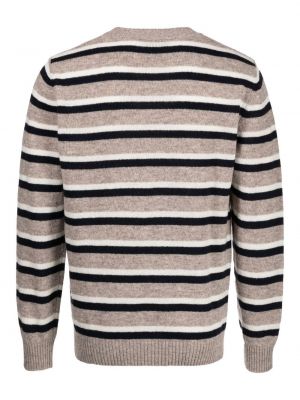 Pull à rayures en tricot A.p.c. marron