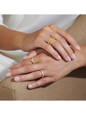 Przezroczysty pierścionek Julie Sandlau żółty