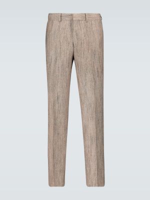 Pantaloni di lana plissettati Auralee marrone