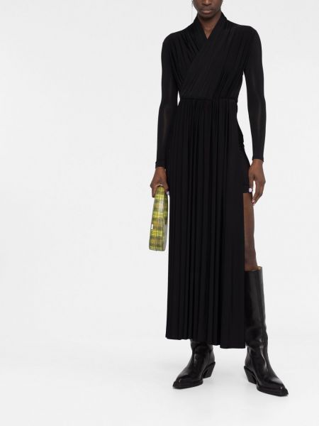 Kleid mit drapierungen Balenciaga schwarz
