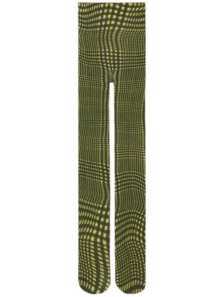 Pančuchové nohavičky s potlačou Burberry zelená