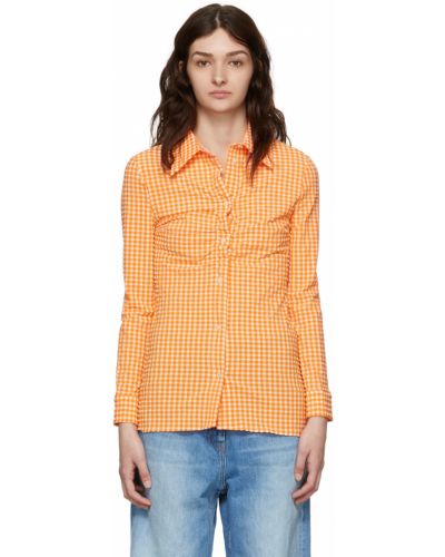 Košile Msgm, oranžová