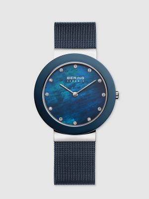 Bering керамические женские часы Bering синие