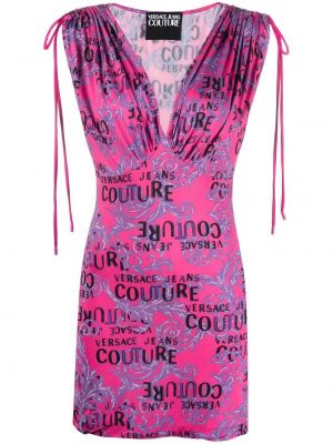 Sukienka mini z nadrukiem Versace Jeans Couture
