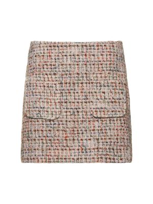 Minigonna di lana in tweed Anine Bing viola