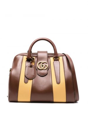 Kožená nákupná taška Gucci Pre-owned hnedá
