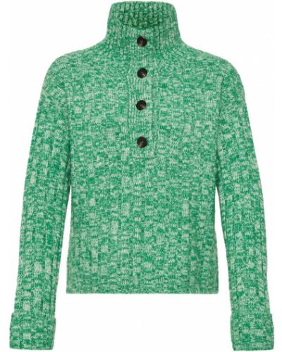 Меланжов пуловер Opus зелено